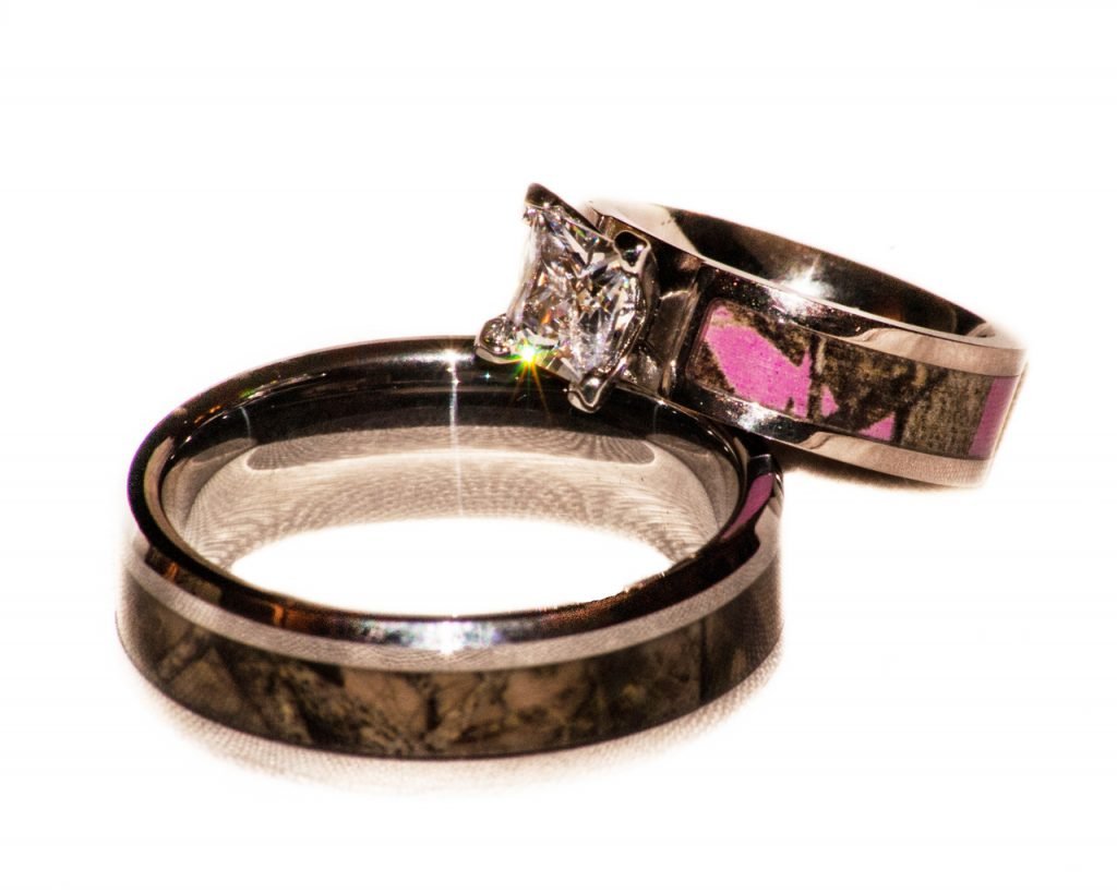 Pink Camo Engagement Rings
